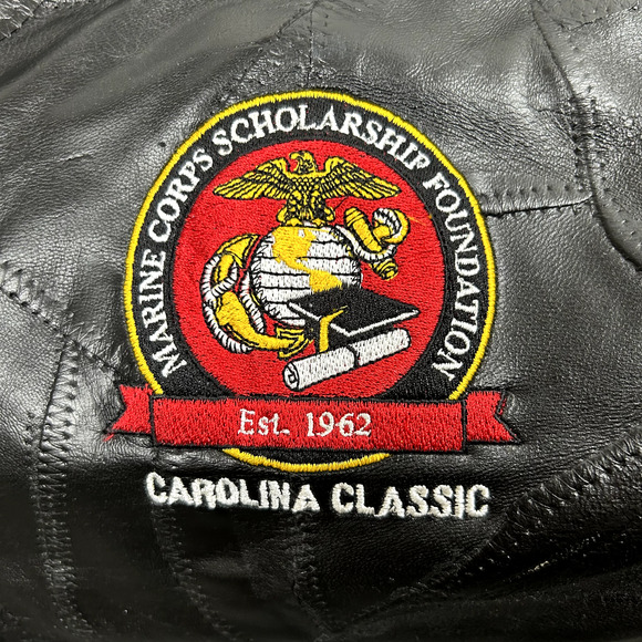 NWT Black Lambskin Leather Duffle Bag MARINE CORPS SCHOLARSHIP FOUNDATION - Picture 2 of 15